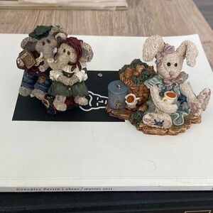 Charming Bear and Bunny Figurines